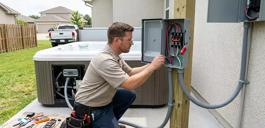 Outdoor Hot Tub Electrical Installation in Prattville