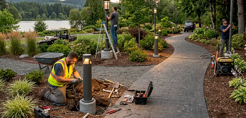 Landscape Post, Pole, and Bollard Lighting Installation in Prattville