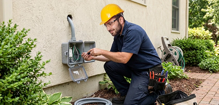 Outdoor Outlet Installation on Vinyl Siding in Prattville